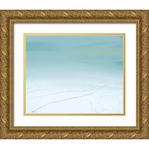 Blue Gold Ornate Wood Framed Art Print with Double Matting by Singleton, Ashley