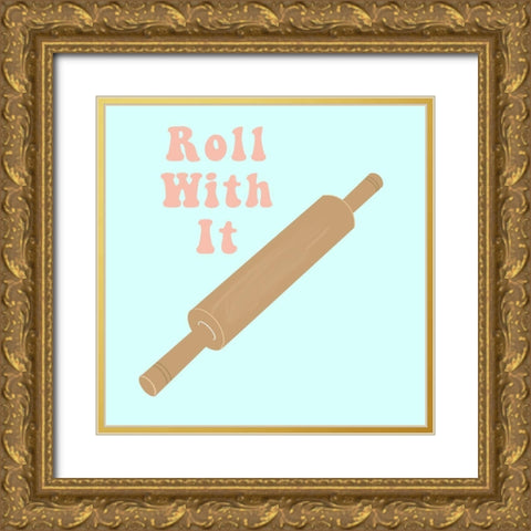Roll With It Gold Ornate Wood Framed Art Print with Double Matting by Singleton, Ashley
