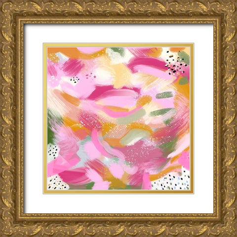 Whimsy V Gold Ornate Wood Framed Art Print with Double Matting by Singleton, Ashley