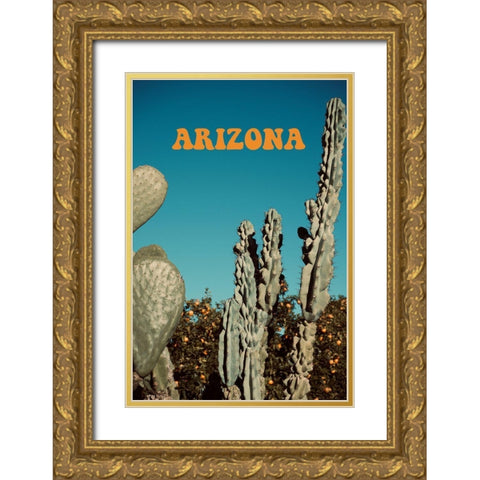 Arizona Gold Ornate Wood Framed Art Print with Double Matting by Singleton, Ashley