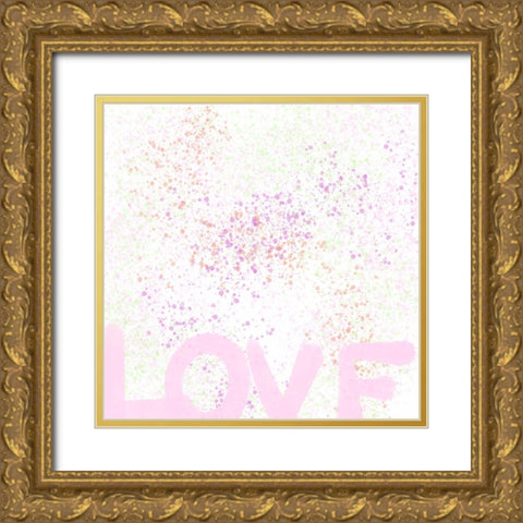 Love Gold Ornate Wood Framed Art Print with Double Matting by Singleton, Ashley