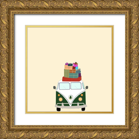 Merry Mobile Gold Ornate Wood Framed Art Print with Double Matting by Singleton, Ashley