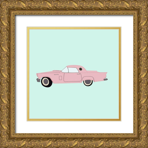 Getaway Car Gold Ornate Wood Framed Art Print with Double Matting by Singleton, Ashley