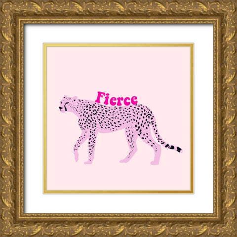 Fierce Gold Ornate Wood Framed Art Print with Double Matting by Singleton, Ashley