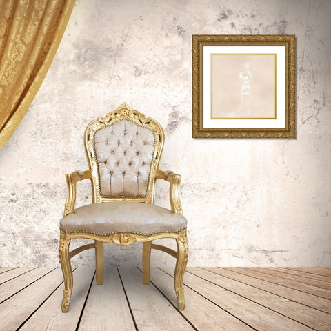 Fancy Lady Gold Ornate Wood Framed Art Print with Double Matting by Singleton, Ashley