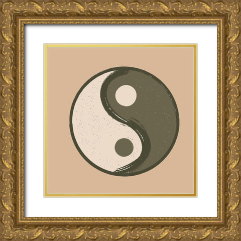 Calm Gold Ornate Wood Framed Art Print with Double Matting by Singleton, Ashley