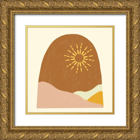 Sun and Sand Gold Ornate Wood Framed Art Print with Double Matting by Singleton, Ashley