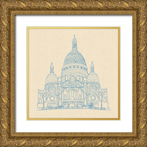 Sacre-Coeur Gold Ornate Wood Framed Art Print with Double Matting by Singleton, Ashley