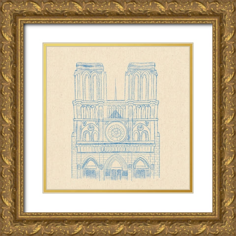 Notre Dame Gold Ornate Wood Framed Art Print with Double Matting by Singleton, Ashley