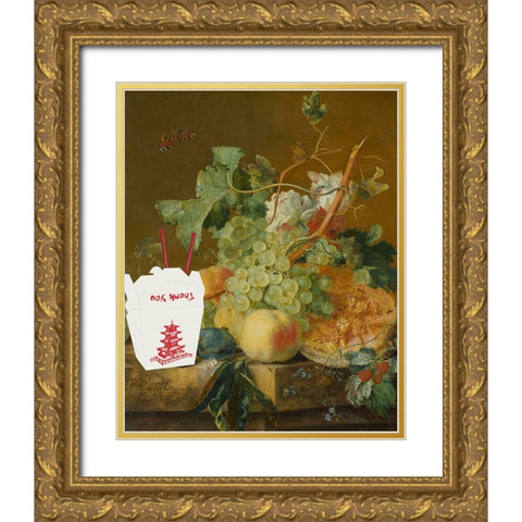 Takeout Gold Ornate Wood Framed Art Print with Double Matting by Singleton, Ashley
