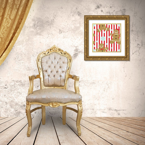 Be Sweet V Gold Ornate Wood Framed Art Print with Double Matting by ND Art and Design