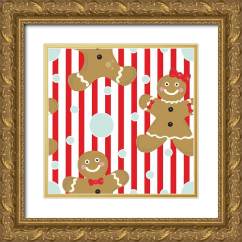 Be Sweet V Gold Ornate Wood Framed Art Print with Double Matting by ND Art and Design