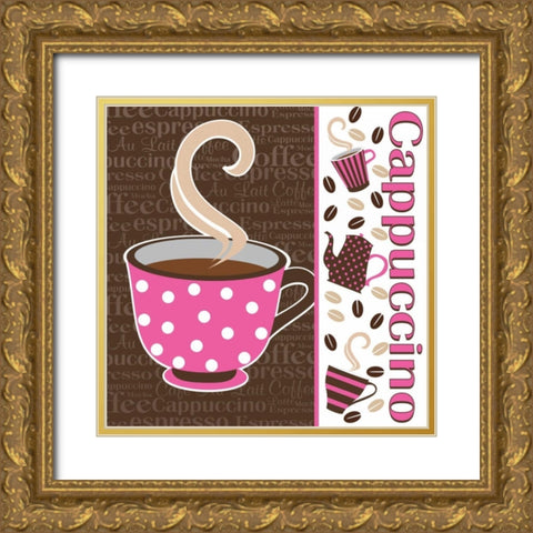 Cafe Au Lait Cocoa Punch V Gold Ornate Wood Framed Art Print with Double Matting by ND Art and Design