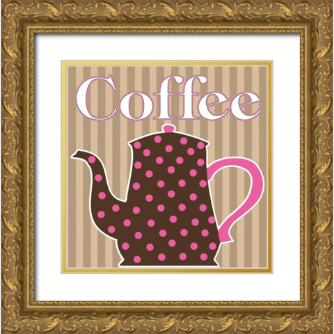 Cafe Au Lait Cocoa Punch VI Gold Ornate Wood Framed Art Print with Double Matting by ND Art and Design