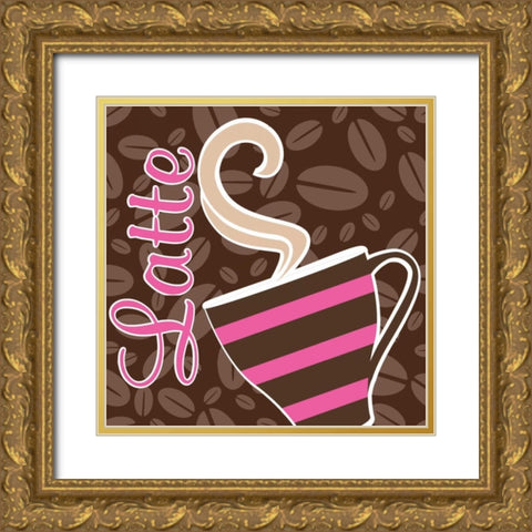 Cafe Au Lait Cocoa Punch IX Gold Ornate Wood Framed Art Print with Double Matting by ND Art and Design
