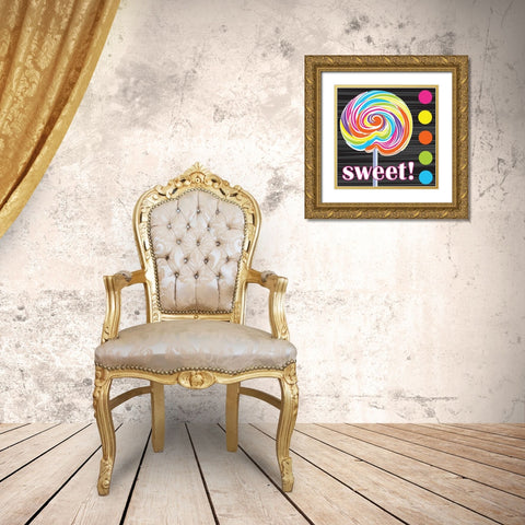Candy Craze I Gold Ornate Wood Framed Art Print with Double Matting by ND Art and Design