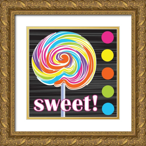 Candy Craze I Gold Ornate Wood Framed Art Print with Double Matting by ND Art and Design