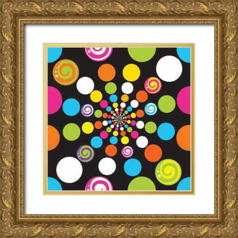 Candy Craze III Gold Ornate Wood Framed Art Print with Double Matting by ND Art and Design