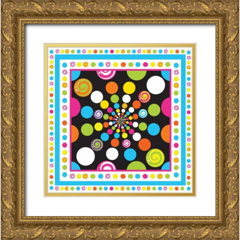 Candy Craze X Gold Ornate Wood Framed Art Print with Double Matting by ND Art and Design