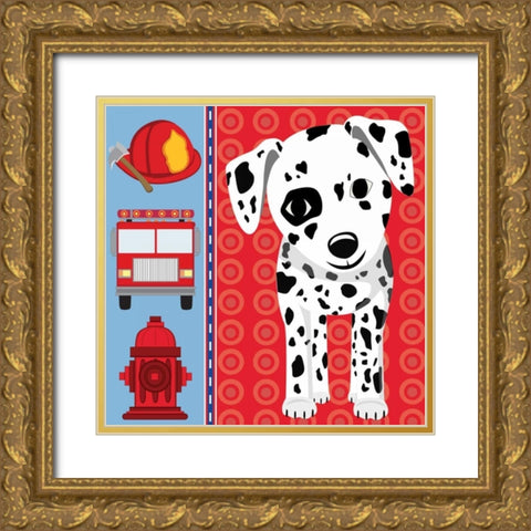 Fire Emergency XI Gold Ornate Wood Framed Art Print with Double Matting by ND Art and Design