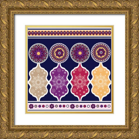 Modern Day Moroccan Gypsy IV Gold Ornate Wood Framed Art Print with Double Matting by ND Art and Design