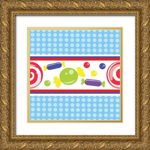 Sweet Shoppe VIII Gold Ornate Wood Framed Art Print with Double Matting by ND Art and Design