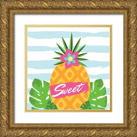 Tropical I Gold Ornate Wood Framed Art Print with Double Matting by ND Art and Design