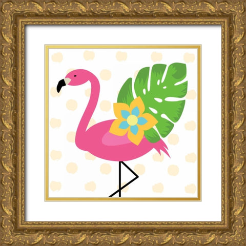 Tropical II Gold Ornate Wood Framed Art Print with Double Matting by ND Art and Design