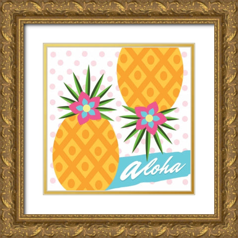 Tropical III Gold Ornate Wood Framed Art Print with Double Matting by ND Art and Design