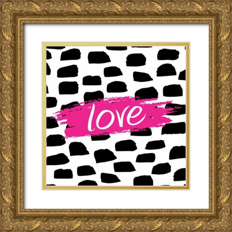 Trendy III Gold Ornate Wood Framed Art Print with Double Matting by ND Art and Design