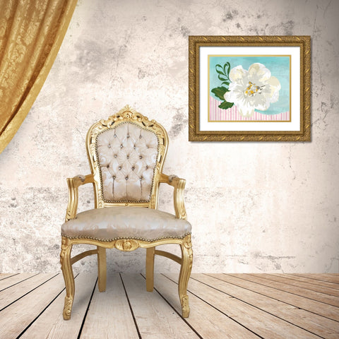 Floral III Gold Ornate Wood Framed Art Print with Double Matting by ND Art and Design