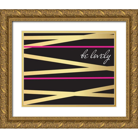 Trendy I Gold Ornate Wood Framed Art Print with Double Matting by ND Art and Design