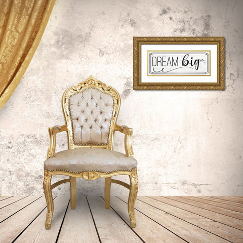 Words II Gold Ornate Wood Framed Art Print with Double Matting by ND Art and Design