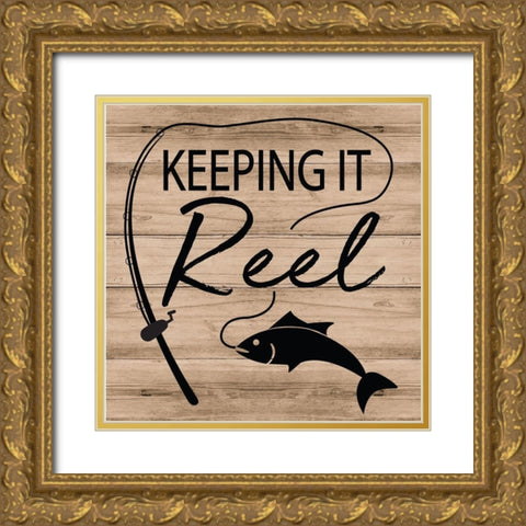 Keeping it Reel Gold Ornate Wood Framed Art Print with Double Matting by ND Art