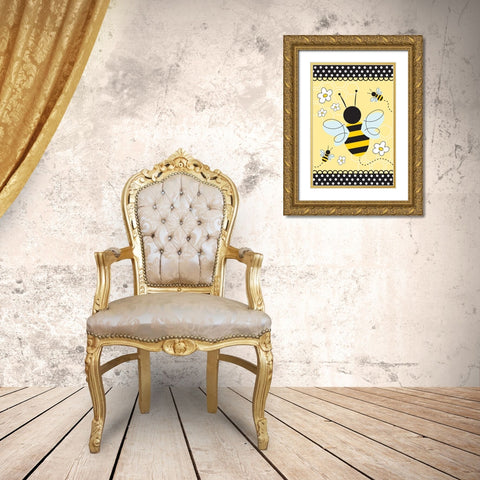 Queen Bee Gold Ornate Wood Framed Art Print with Double Matting by ND Art