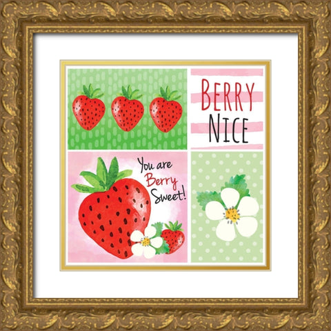 Berry Special III Gold Ornate Wood Framed Art Print with Double Matting by ND Art