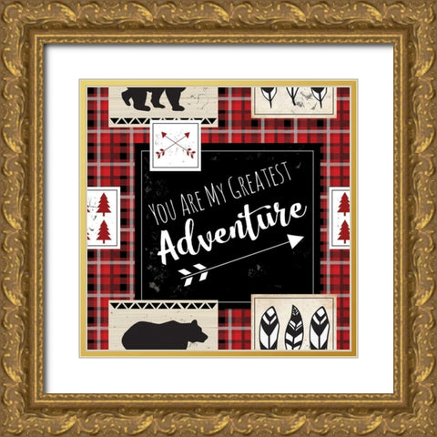You Are My Greatest Adventure Gold Ornate Wood Framed Art Print with Double Matting by ND Art