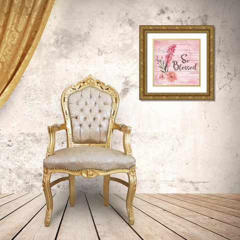 So Blessed Gold Ornate Wood Framed Art Print with Double Matting by ND Art