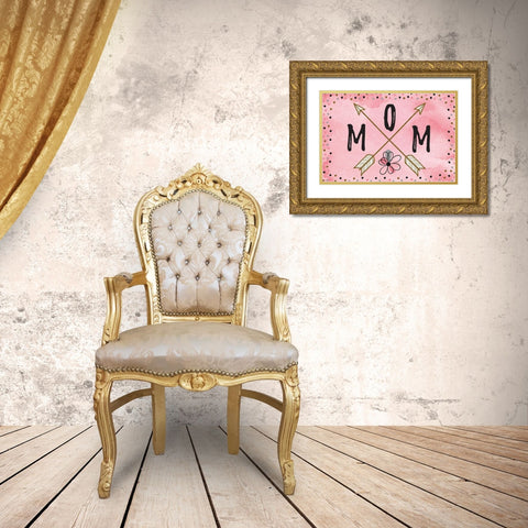Best Mom Ever III Gold Ornate Wood Framed Art Print with Double Matting by ND Art