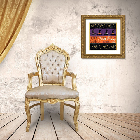 Spellbound Pattern I Gold Ornate Wood Framed Art Print with Double Matting by ND Art