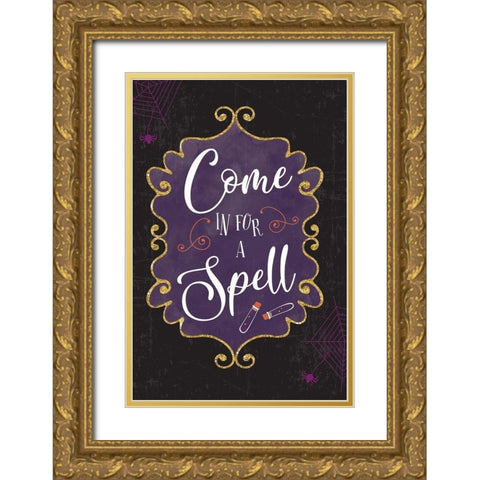 Spellbound  Gold Ornate Wood Framed Art Print with Double Matting by ND Art