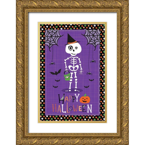Spooky Buddies Art II Gold Ornate Wood Framed Art Print with Double Matting by ND Art