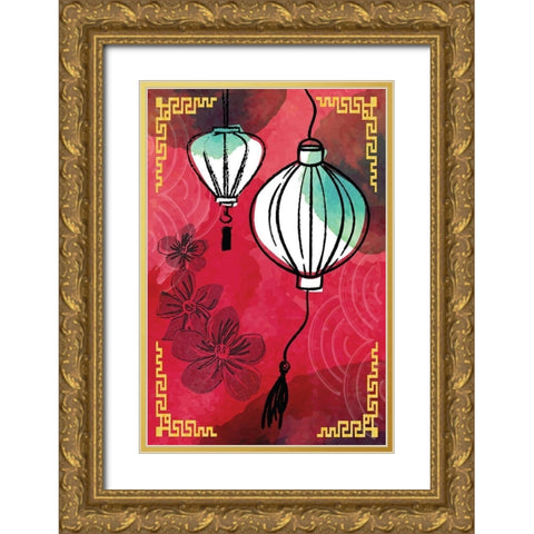 Chinatown I Gold Ornate Wood Framed Art Print with Double Matting by ND Art