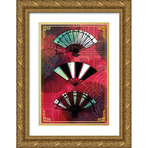 Chinatown III Gold Ornate Wood Framed Art Print with Double Matting by ND Art