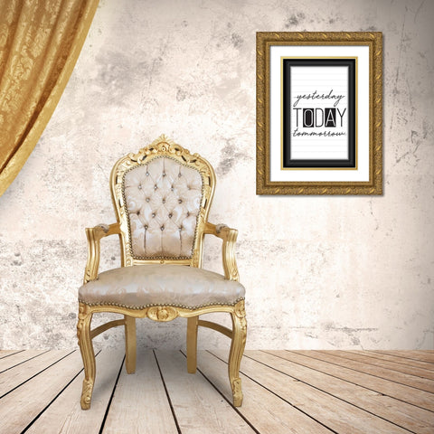 ToDaY Gold Ornate Wood Framed Art Print with Double Matting by ND Art