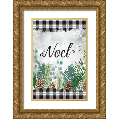 Noel Gold Ornate Wood Framed Art Print with Double Matting by ND Art