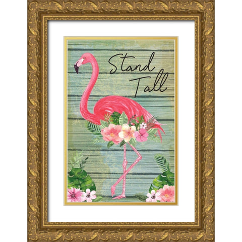 Stand Tall Gold Ornate Wood Framed Art Print with Double Matting by ND Art
