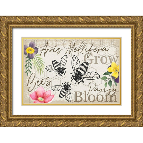 Botany Art V Gold Ornate Wood Framed Art Print with Double Matting by ND Art