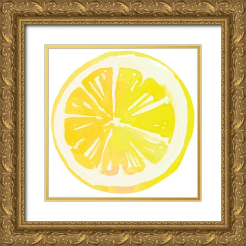 Lemon Place Gold Ornate Wood Framed Art Print with Double Matting by ND Art