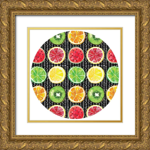 Summer Sweetness Plate II Gold Ornate Wood Framed Art Print with Double Matting by ND Art